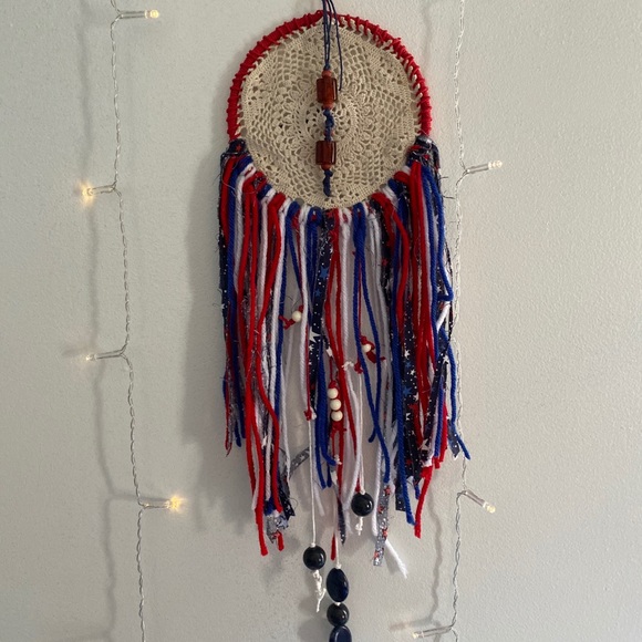 Red white and blue dream catcher 5” - Picture 3 of 5